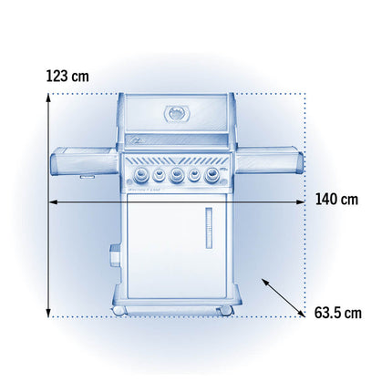 Napoleon Gasgrill Rogue SE 425 RSIB schwarz inkl. Drehspiess (mit Gusseisen Grillrost) - ambiento.ch