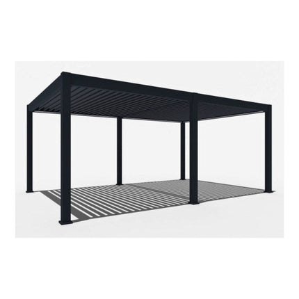 Weide elektrische Pergola 4x6m Anthrazit mit LED - ambiento.ch