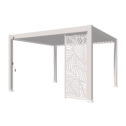 Weide Seitenwandpaneel 93cm florales Design für Deluxe Plus Pergola Anthrazit oder Weiss - ambiento.ch