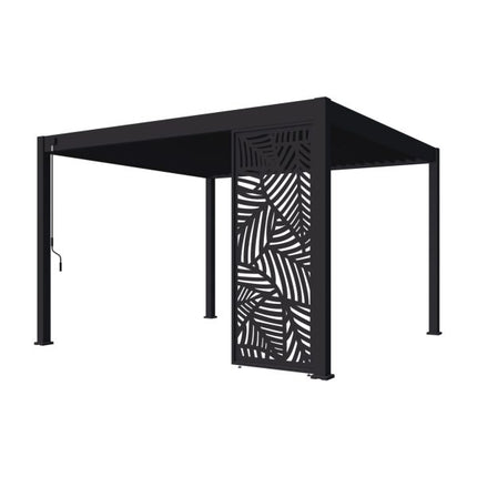 Weide Seitenwandpaneel 93cm florales Design für Deluxe Plus Pergola Anthrazit oder Weiss - ambiento.ch
