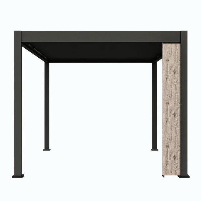 Weide Wand - Element in Eichenholz grau mit 3D - Optik 31 cm aus Aluminium - ambiento.ch