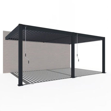 Weide Wandpergola Deluxe Plus 4x6m Anthrazit - ambiento.ch