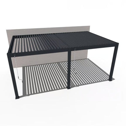 Weide Wandpergola Deluxe Plus 4x6m Anthrazit - ambiento.ch
